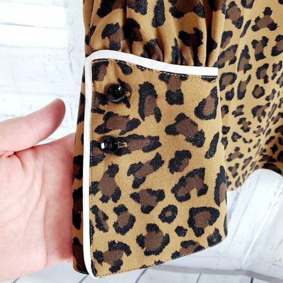HIGHLINE Collective Leopard Cheetah Print Blouse - Picture 5 of 9